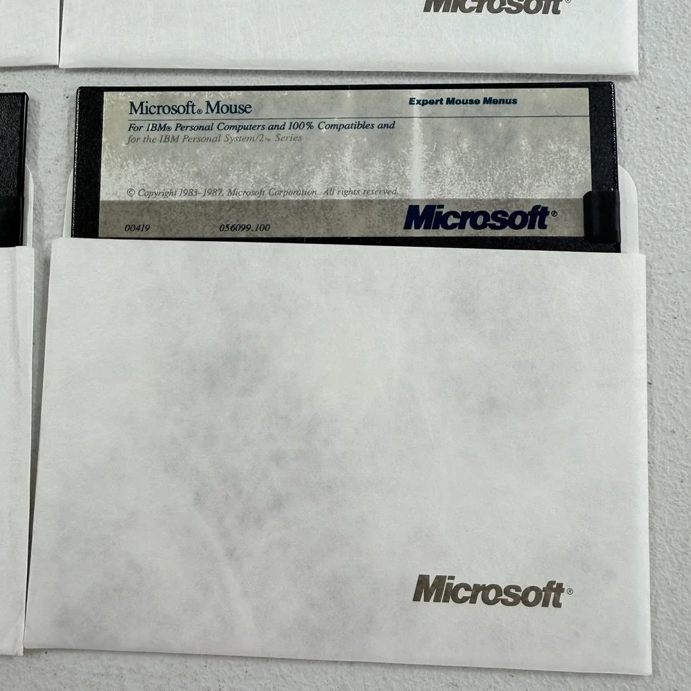 Vintage Microsoft Mouse & Paintbrush 5.25